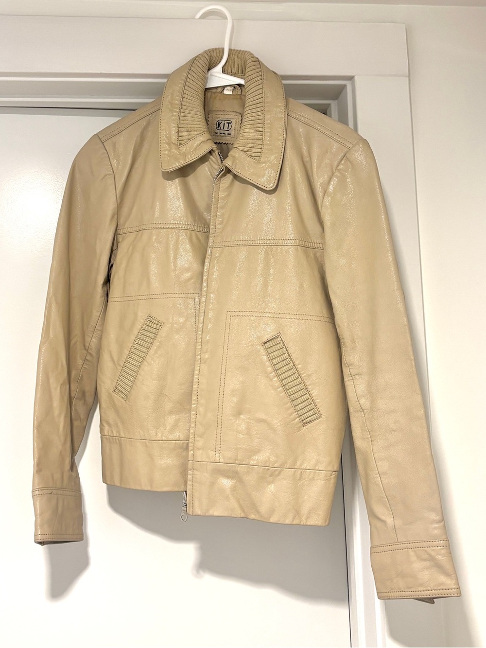 Vintage 70s aviator leather jacket